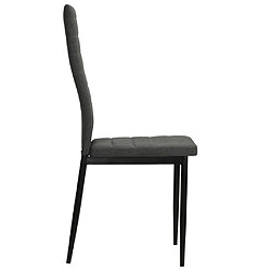 Avis vidaXL Chaises à manger lot de 2 gris foncé tissu