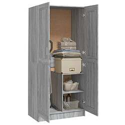 Avis vidaXL Garde-robe Sonoma gris 82,5x51,5x180 cm Bois d'ingénierie