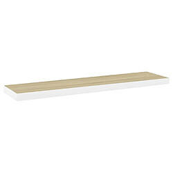 Avis vidaXL Étagères flottantes 4 pcs Chêne et blanc 90x23,5x3,8 cm MDF