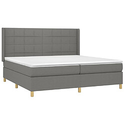 Avis vidaXL Sommier à lattes de lit matelas LED Gris foncé 200x200 cm Tissu