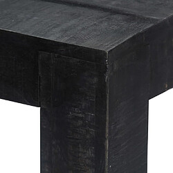 Avis vidaXL Table à dîner Noir 140x80x76 cm Bois de manguier massif