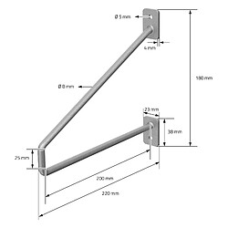 Acheter ML DESIGN MODERN LIVING Lot de 6 supports d'étagère murale console décorative support acier argent 220mm