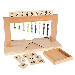 Jeu éducatif Bébés Enfants Montessori Matériel Mathématiques 1-9 Perles Barre Jouet Pédagogique en Bois