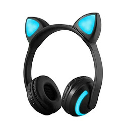 ZW-19 Sans Fil Bluetooth Casque Lumineux Chat Oreille Écouteurs Stéréo Musique Casque Mains Libres w / Mic Coloré Lumière Réglable 