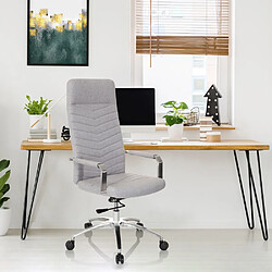 Chaise de bureau / Siège pivotant SARANTO PLUS Tissu Gris clair hjh OFFICE pas cher