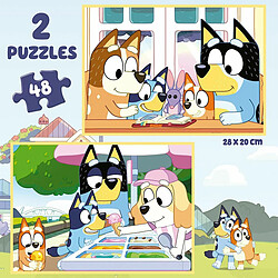 Avis Educa Borras Set de 2 Puzzles Educa Bluey 48 Pièces