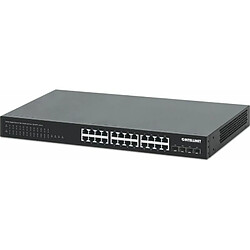 Intellinet 561761 Commutateur Poe+ Gigabit Ethernet 24 ports avec quatre liaisons montantes SFP+ 10G Noir