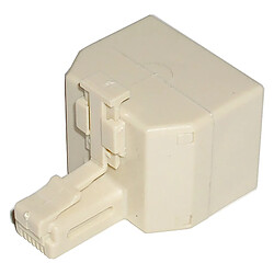 Bematik Compact RJ11 doubleur (1 x RJ11-M &gt; 2 x RJ11-H)