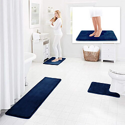 LUUCOZK Tapis de bain antidérapants absorbants à séchage rapide, tapis de décoration de salle de bain-Borland-40 x 60cm 