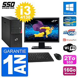 PC Tour Fujitsu P720 Ecran 27" Intel i3-4130 RAM 16Go SSD 2To Windows 10 Wifi · Occasion 