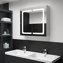 vidaXL Armoire de salle de bain à miroir LED 80x12,2x68 cm 