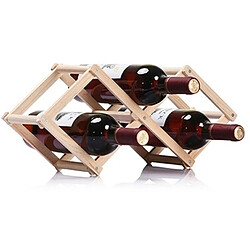 Wewoo Rangement de Cuisine Porte-bouteilles pliable en bois pour bouteilles vin 