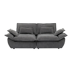 Vente-Unique Canapé 3 places en tissu chiné gris anthracite NARANGO