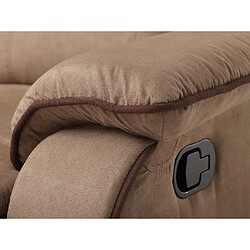 Vente-Unique Canapé 2 places relax en microfibre HERNANI - Taupe pas cher