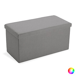 Banc de coffre Long Démontable Lin Bois MDF (38 x 37,5 x 76,5 cm) Couleur Beige 