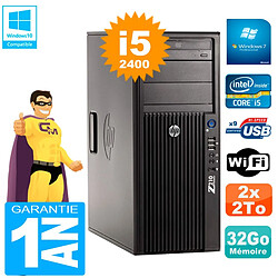 PC HP WorkStation Z210 Tour Core i5-2400 RAM 32Go 2 x 2To Graveur DVD Wifi W7 · Occasion 