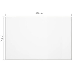 vidaXL Protecteur de table mat 140x90 cm 2 mm PVC pas cher