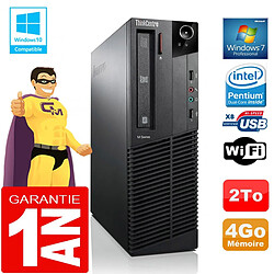 PC Lenovo M92p SFF Intel G630 Ram 4Go Disque 2 To Graveur DVD Wifi W7 - Occasion