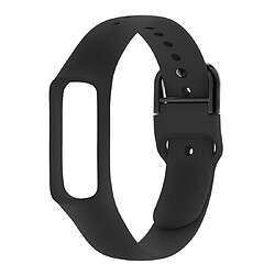 Wewoo Bracelet pour montre connectée de en silicone de couleur pure Galaxy Fit-e noir