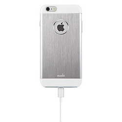 Moshi Coque pour iPhone 6 Plus/6S Plus iGLAZE ARMOUR en Aluminium Argent pas cher