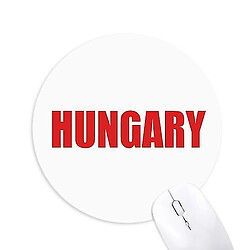 Universal Hongrie Country Nom Red Mousepad Round Rubber Mouse Pad non glissée Game