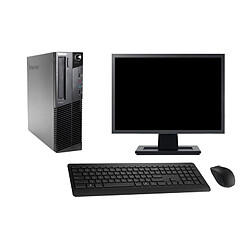 PC Lenovo M92p SFF Ecran 22" Intel i3-2120 RAM 8Go SSD 240Go Windows 10 Wifi - Occasion