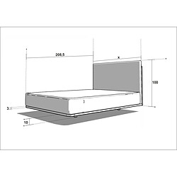 Avis BIM FURNITURE Sonar lit double bois gris 140x200