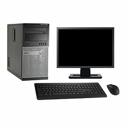 PC Tour Dell 7020 Ecran 22" Intel i7-4790 RAM 16Go Disque 500Go Windows 10 Wifi - Occasion