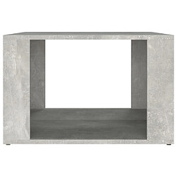 Maison Chic Table de chevet,Table de Nuit,Meuble de Rangement Gris béton 57x55x36 cm Bois d'ingénierie pas cher