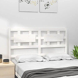 Avis Maison Chic Tête de lit scandinave pour lit adulte,Meuble de chambre Blanc 125,5x4x100 cm Bois massif de pin -MN30840