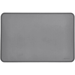 Basics Tapis de gamelle en silicone étanche pour animaux de compagnie - 61 x 41 cm, Gris