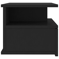 Maison Chic Table de chevet Table de Nuit Meuble de Rangement flottante Noir 40x31x27 cm Aggloméré pas cher