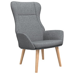 Maison Chic Chaise de relaxation | Fauteuil relax Gris clair Tissu -GKD40295