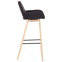 Avis Decoshop26 Tabouret de bar en tissu noir pieds en bois de chêne clair design original robuste et confortable 10_0000398