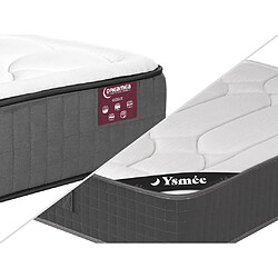 Avis Vente-Unique Ensemble 160 x 200 cm sommier coffre blanc + matelas mémoire de forme ép.28cm - GIZEUX de YSMÉE