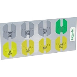 Schneider Electric 8 autocollants de repérage - lot de 10 feuilles - blanc - schneider odace s520006 