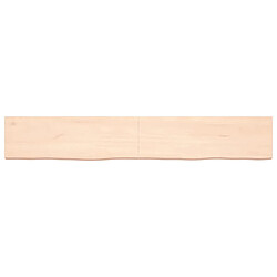 Maison Chic Étagère murale flottante,Etagère de rangement 180x30x(2-6) cm bois de chêne massif non traité -MN47394