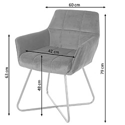 Mendler Lot de 6 chaises de salle à manger HWC-F37, chaise de cuisine, design rétro velours pieds dorés ~ noir