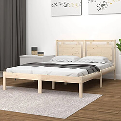 vidaXL Cadre de lit sans matelas 180x200 cm bois massif