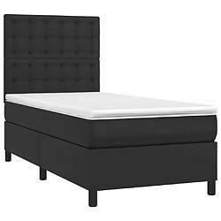 Avis Sommier à lattes et LED,Cadre à lattes de lit avec matelas pour Adulte Noir 100x200 cm -MN99038