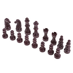 16 pièces de rechange pièces d'échecs en plastique / jeu d'échecs marron