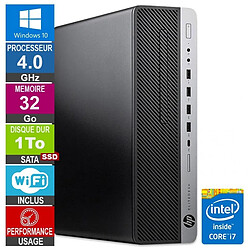 HP 800 G3 SFF i7-6700 4GHz 32Go/1To SSD Wifi W10 · Reconditionné 