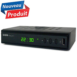 Récepteur Enregistreur Décodeur TNT HD Double Tuner CGV Etimo 2T-c + Câble HDMI 4K - Chaînes de la TNT Française & Allemande