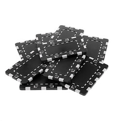 Avis 10pcs Magideal Rectangle Puces En Céramique De Poker Pour Mahjong & Texas Poker Noir