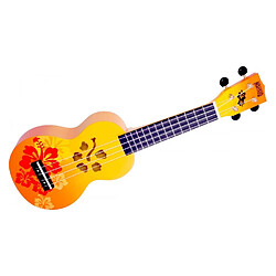 Mahalo MD1HBORB - Ukulele Soprano Finition Fleurs Hibiscus Orange Brillant + Housse