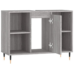 Acheter vidaXL Armoire salle de bain sonoma gris 80x33x60 cm bois d'ingénierie