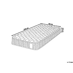 Beliani Matelas à ressorts ensachés équilibré 90 x 200 cm SPLENDOUR