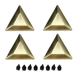 4pcs goujons rivet dos vis dos pour cuir sac artisanat bronze