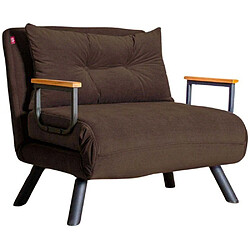 Hanah Home Fauteuil convertible en tissu Sando marron.