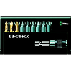 Wera Assortiment d'embouts PZ/TORX®, 10 pièces, embout Check Rapidaptor 